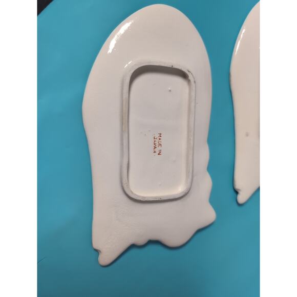 Vintage China Tea Plates Kitty Cat Shaped Made In Japan - Picture 4 of 5